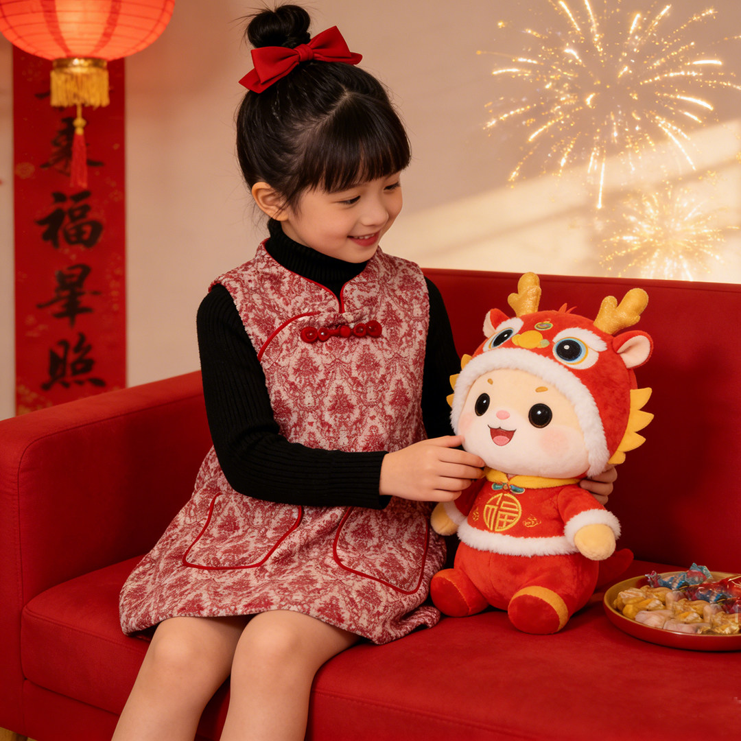 儿童中式马甲冬季女童旗袍冬加绒红色唐装中国风女宝背心裙拜年服,童装/婴儿装/亲子装,旗袍,淘宝优惠券,粉丝福利购,淘宝优惠卷