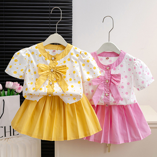 女童夏季套装2026新款洋气儿童衣服女宝宝夏装蝴蝶薄款裤子两件套