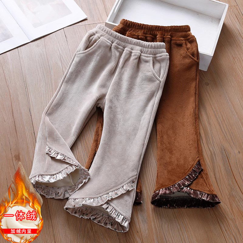 女童裤子秋冬2025新款儿童喇叭裤韩版冬季加绒秋装大童微喇打底裤,童装/婴儿装/亲子装,裤子,淘宝优惠券,粉丝福利购,淘宝优惠卷