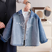 宝宝宽松女童外套上衣休闲衬衣 中大童2026新款 儿童春装 牛仔衬衫