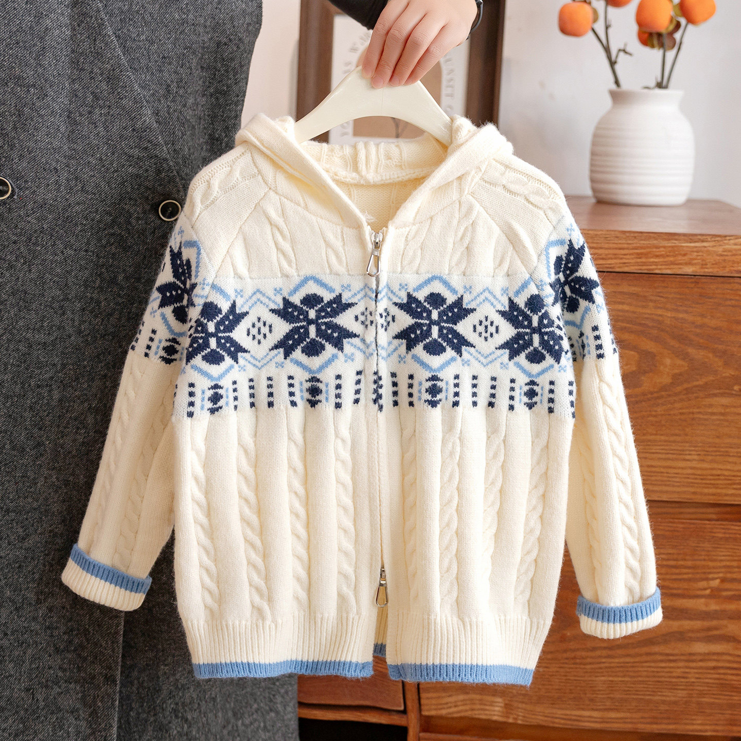 女童针织开衫毛衣外套春秋2025新款儿童休闲韩版女孩带帽长袖上衣,童装/婴儿装/亲子装,毛衣/针织衫,淘宝优惠券,粉丝福利购,淘宝优惠卷