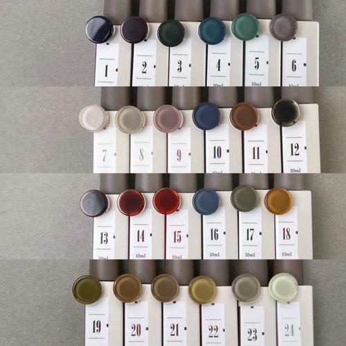 Dina沙龙美甲瓶装24色甲油胶10ml 常用色裸色奶白色红色绿色美甲