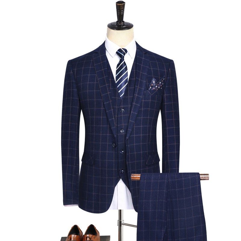 西服三件套2019 men's fashion three-piece formal blazer suits在類目 男裝, 西服套裝中 - 來自Buy2taobao.com提供專業的淘寶代購服務