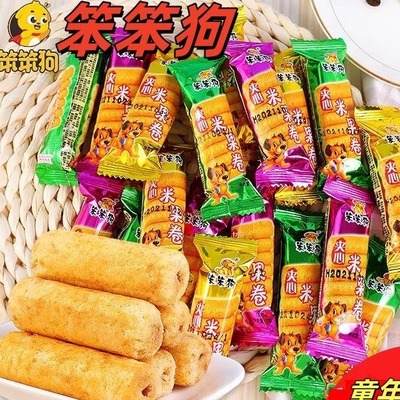 笨笨狗夹心米果卷粗粮食品