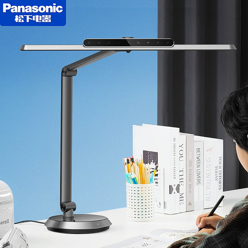 松下致准护眼led台灯国AA级感应学生儿童防近视简约书房灯书桌灯
