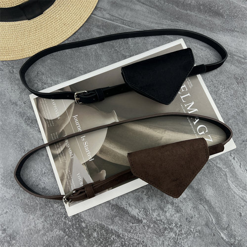 绒面腰带小包迷你小腰包皮带配饰