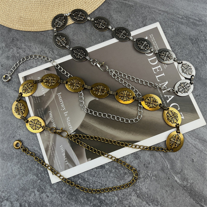 美式复古金属腰链女配裙子装饰毛衣连衣裙牛仔裤链条腰带配饰百搭