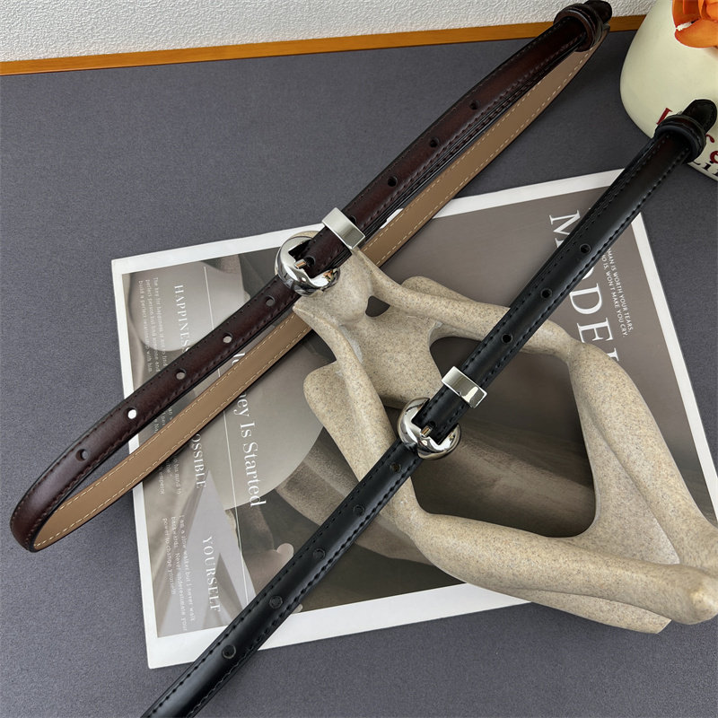 小皮带女真皮装饰细腰带配饰百搭