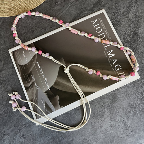 编织腰带女款配裙子串珠腰绳配饰