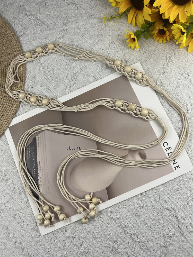 보헤미안 스타일 벨트 여성 드레스 장식 술 허리 체인 액세서리 스커트 페르시 벨트 2024 새로운 스타일