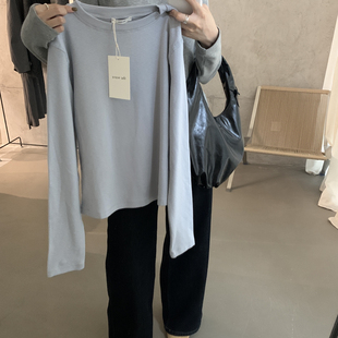 LOVELY-冬上新圆领加绒加厚显瘦时尚打底衫长袖修身女装