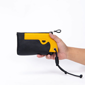 文玩包随身收纳包男女通用枪型手包便携文玩袋头层牛皮小众款 式