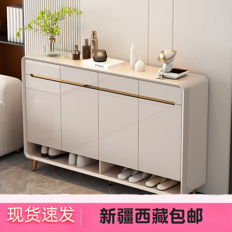 新疆包邮鞋柜家用门口现代简约轻奢玄关柜高端入户坐凳靠墙爆款收