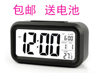 学生卧室床头儿童夜光懒人智能个性静音电子闹钟起床神器小夜灯