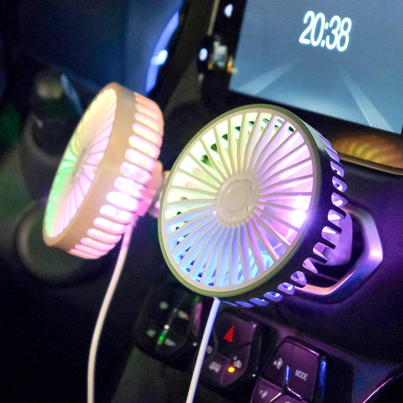 车载电风扇12v大货车24v面包车内强力制冷降温汽车用出风口小风扇