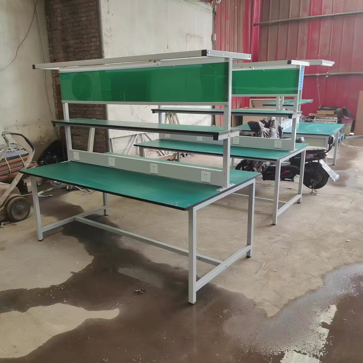 防静电工作台流水线实验操作台方管工作桌无尘车间钳工桌电子检修图片