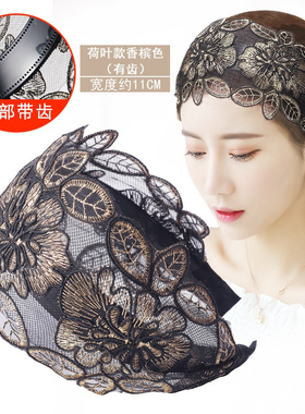 遮白发发箍韩国宽边蕾丝显脸小的发卡发饰民族风刺绣头箍发带头饰