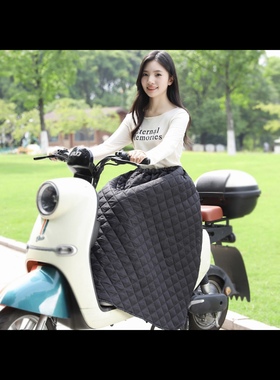 电动车挡风裙挡风被秋冬半身裙护腿加绒加厚护腰保暖棉护膝罩骑车