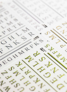 烫金镭射银字母美甲贴纸tomoni背胶浮雕5s绿色白色大英文指甲贴纸