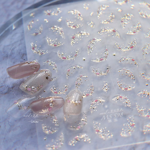 法式小星月美甲贴纸tomoni装饰品