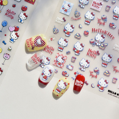HelloKitty猫咪美甲贴浮雕装饰