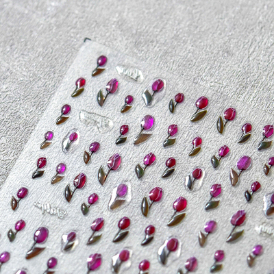 果冻线条爱心郁金香美甲贴tomoni