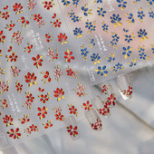 鎏金果冻花朵美甲贴纸新款 浮雕3d立体 5d网红ins国风指甲贴纸饰品