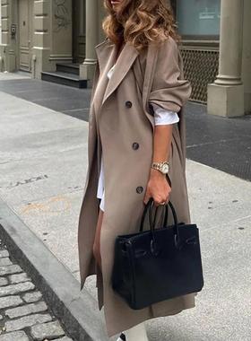 winter coat for women autumn fashion double breasted simple
