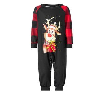Holiday Outfit Pajamas Christmas Deer Family Plaid