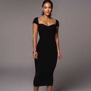 ruched sexy dresses dress ladies solid comfortable tight