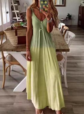 spaghetti sundress strap dresses long party elegant