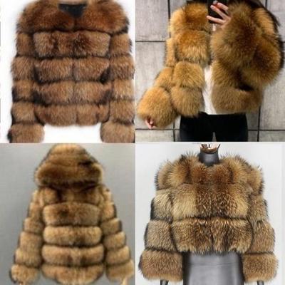 sleeves long clothes fur female coats leather furry luxury