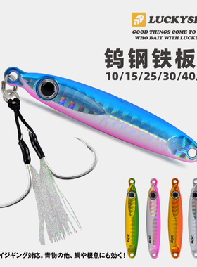 日本钨钢海钓速沉铁板饵10g15g25g30gJPVTG根钓饵假饵船钓