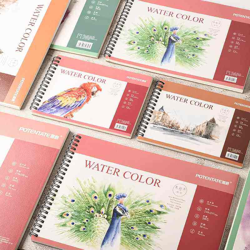 遵爵铁圈8K水彩本300g水彩画簿活页随身16K水溶彩铅本线圈32K中粗