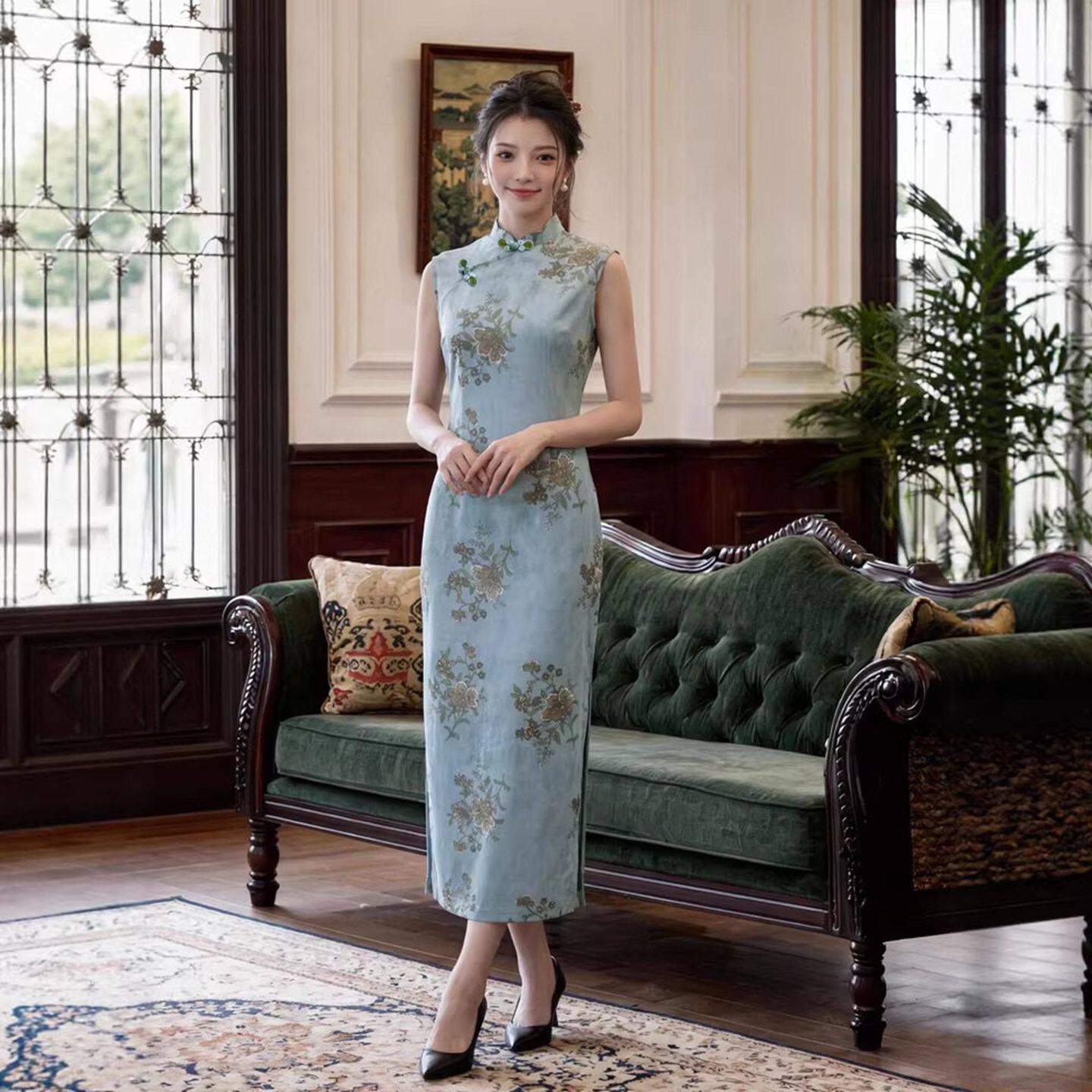 花色新中式旗袍女2026春夏新款文艺改良年轻款少女上班日常可穿裙