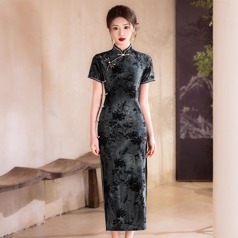 贝之韵春夏复古年轻款少女旗袍裙