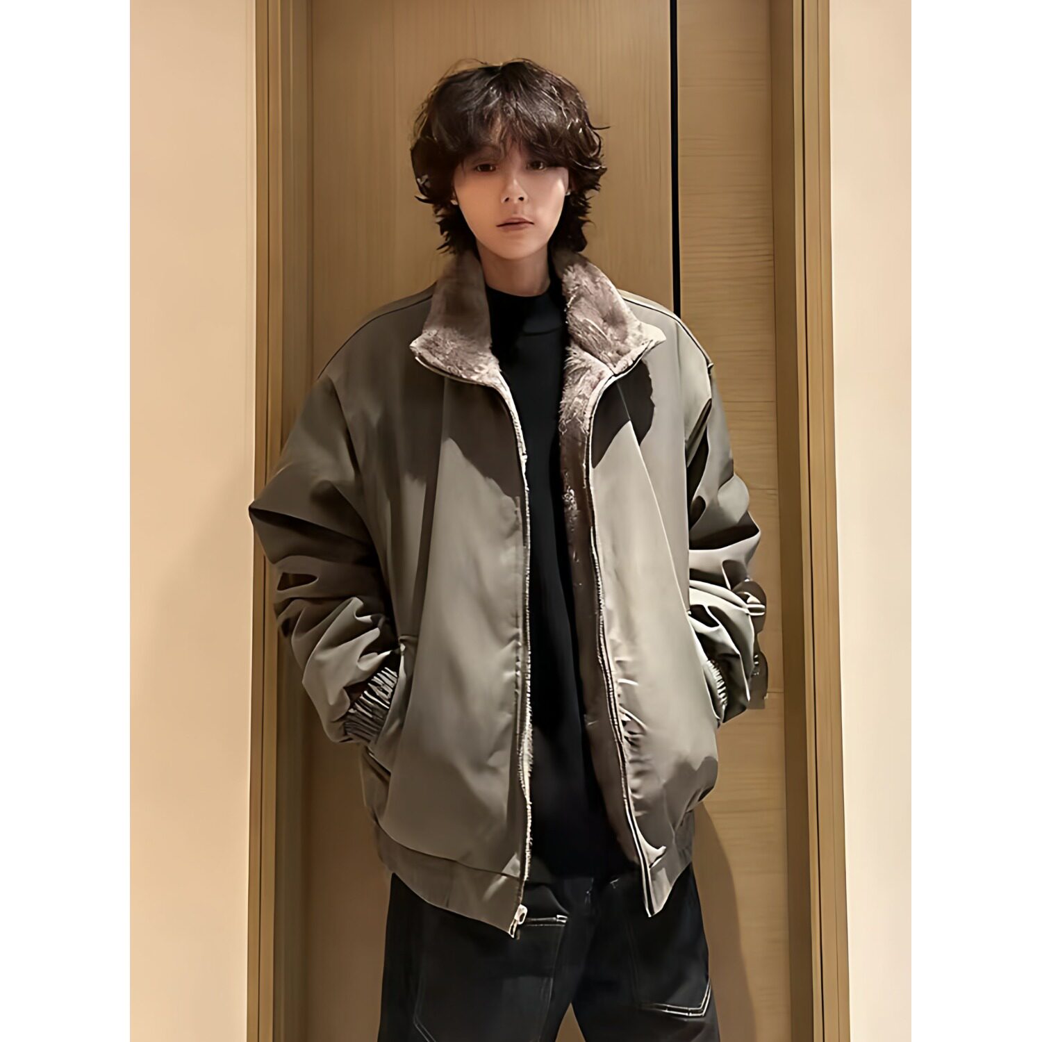 网图立领座山雕外套棉服男冬季加厚双面穿棉衣夹克YM503-特P105,男装夹克,星座1007（原301D）