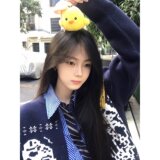 网图费尔岛复古提花开衫毛衣男女款宽松外穿针织衫MY5245-特P58，男装针织衫/毛衣，星座1007（原301D）