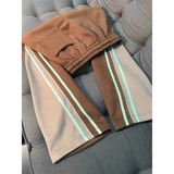 网图撞色拼接条纹弯刀卫裤男秋冬hiphop美式运动裤F81-特P46，男装休闲裤，星座1007（原301D）