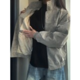 网图扎染羊羔绒外套男冬加绒加厚机车皮衣立领棒球夹克MY25特P80，男装夹克，星座1007（原301D）