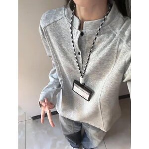 网图美式灰色卫衣男t恤圆领内搭打底衫TT56-特P32加绒特P39图片