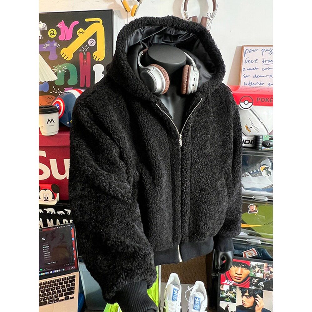 网图美式复古羊羔毛棉衣男冬季潮加厚情侣外套HHY782-特P90图片