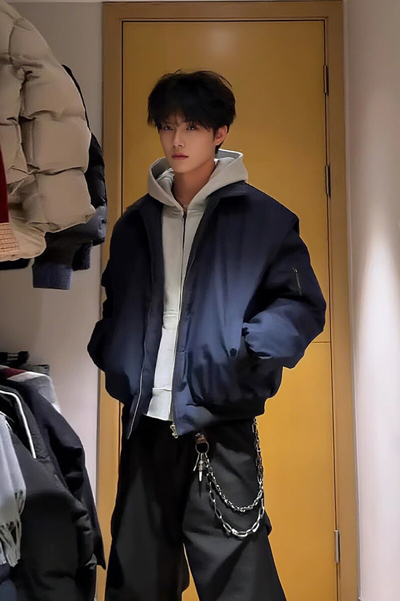 美式飞行夹克男款春季工装短款外套高街翻领棒球服,男装夹克,星座1007（原301D）