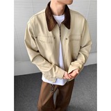 牛仔外套男秋冬美式复古宽松休闲工装飞行员夹克JK750-特P100，男装工装外套，星座1007（原301D）