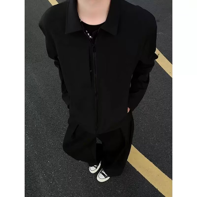 网图简约翻领夹克外套男上衣秋冬新款夹克外套WW9372-特P55,男装夹克,星座1007（原301D）