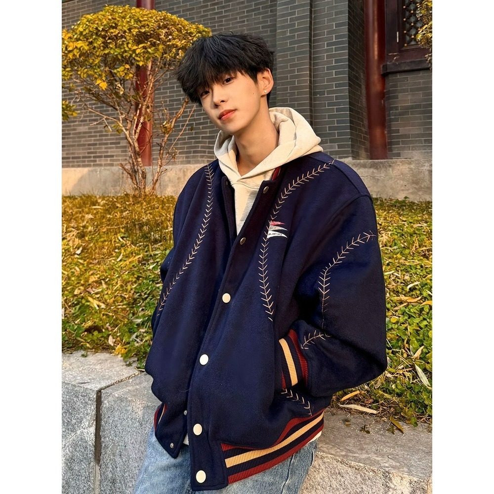 网图冬季宽松棒球棉服男女美式休闲厚外套503A-特P72，男装棉衣，星座1007（原301D）