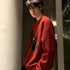 网图马年有钱毛衣男女冬季圆领内搭毛线衣针织衫YM416-特P75图片