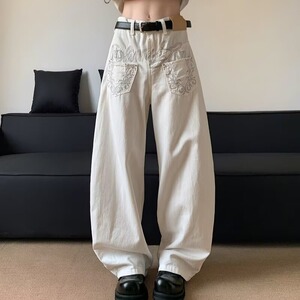 欧美高街牛仔裤男水洗老爹长裤RN6093特P50