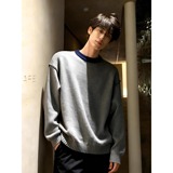 网图黑色圆领针织衫男款秋冬季拼接毛衣YM18-特P60，男装针织衫/毛衣，星座1007（原301D）