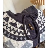 网图美式牛角扣开衫毛衣男情侣慵懒针织衫外套潮X062-特P60，男装针织衫/毛衣，星座1007（原301D）